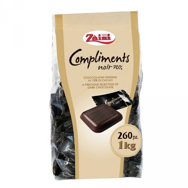 Zaini "Compliments Noir 70%" tumšā šokolāde 1 kg/260 gb.