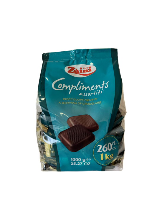 Zaini "Compliments" tumšās/piena šokolādes 1 kg/260 gb.