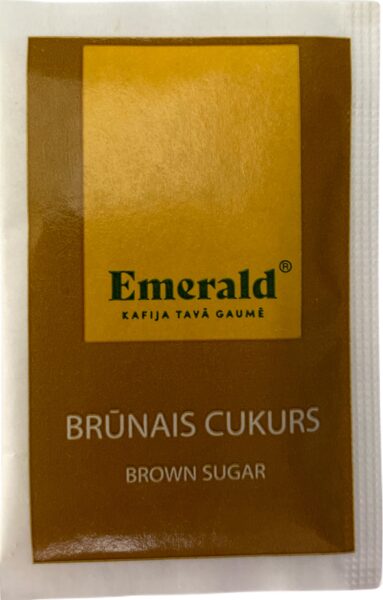 Brūnais cukurs "Emerald"  4 g, (1000 gab.)