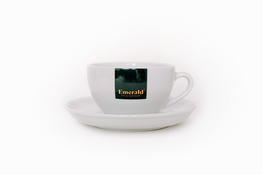 Cappuccino tasīte ar apakštasi EMERALD 6 gb.